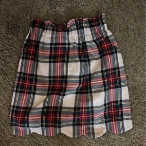 Lauren James plaid scalloped skirt